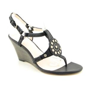 Coach Harper Wedge Sandals Leather 10M